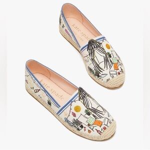Kate Spade Rooftop Artistic Print Espadrilles Size 6.5